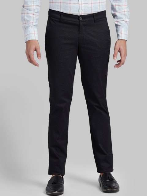 

Parx Men Black Skinny Fit Solid Formal Trousers
