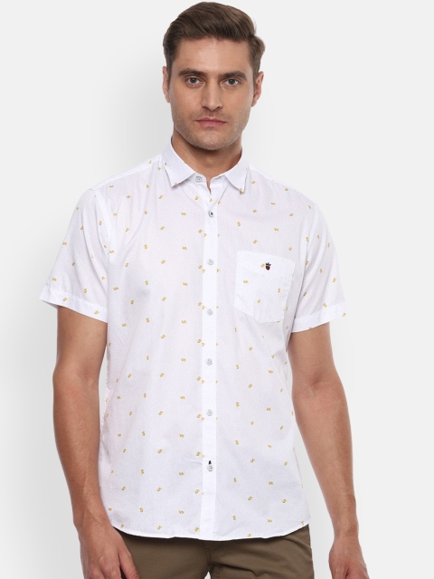 

Louis Philippe Sport Men White Slim Fit Printed Casual Shirt