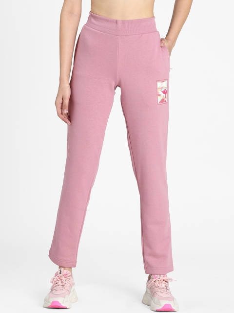 

Puma Women Pink Solid Sweat Pants OP 8