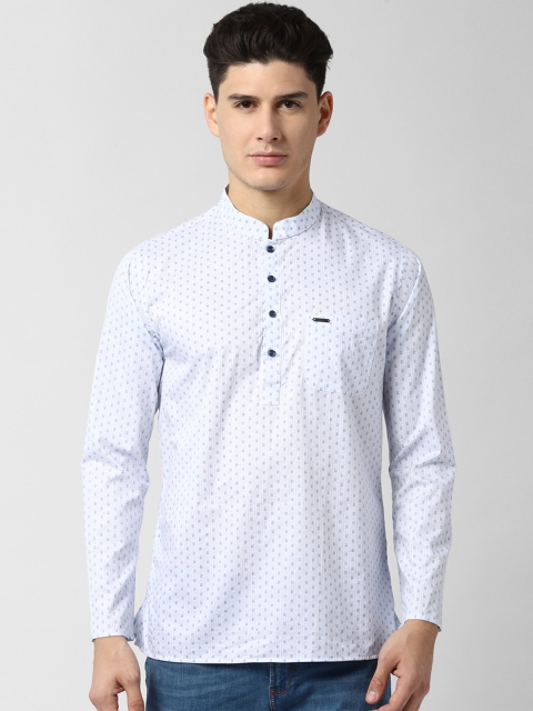 

Peter England Men Blue Slim Fit Printed Casual Shirt