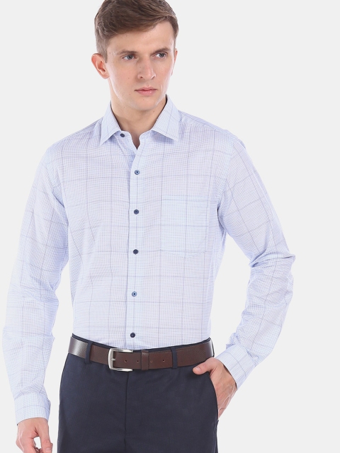 

Arrow Men Blue Regular Fit Checked Casual Shirt