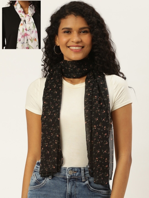 

Trend Arrest Women Multicoloured Pack of 2 Printed Scarf, Multi