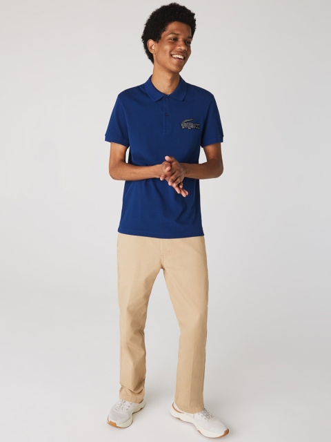 

Lacoste Men Blue Solid Round Neck T-shirt