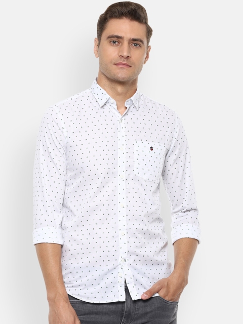 

Louis Philippe Sport Men White & Green Slim Fit Printed Casual Shirt