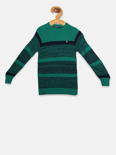 

Monte Carlo Boys Green & Black Striped Sweaters