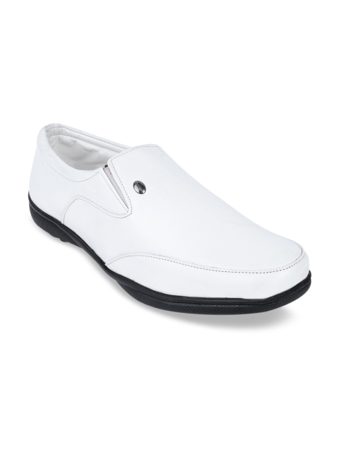 

Action Men White Solid Formal Slip-Ons