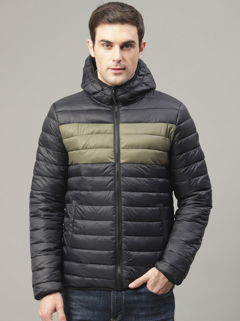 

LINDBERGH Men Black Colourblocked Puffer Jacket
