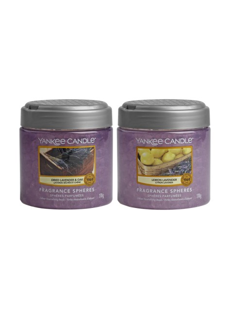 

YANKEE CANDLE Set Of 2 Violet Dried Lavender & Oak & Lemon Lavender Fragrance Spheres Air Freshener