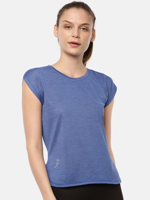 

FINO Women Navy Blue Solid Round Neck T-shirt