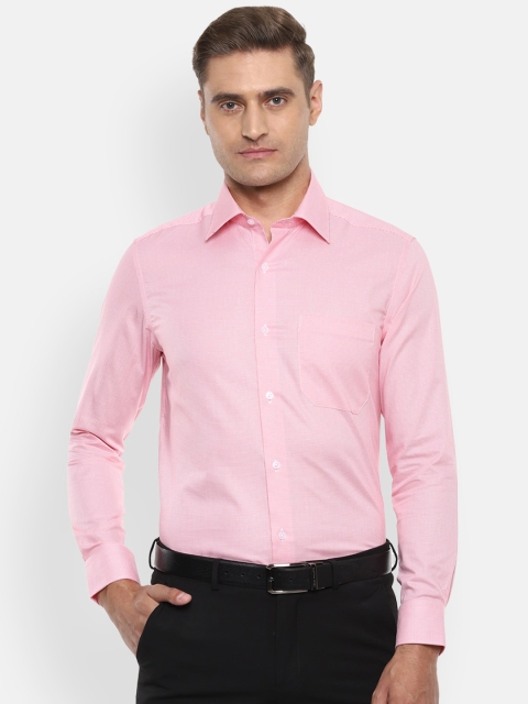 

Louis Philippe Men Pink Regular Fit Checked Casual Shirt
