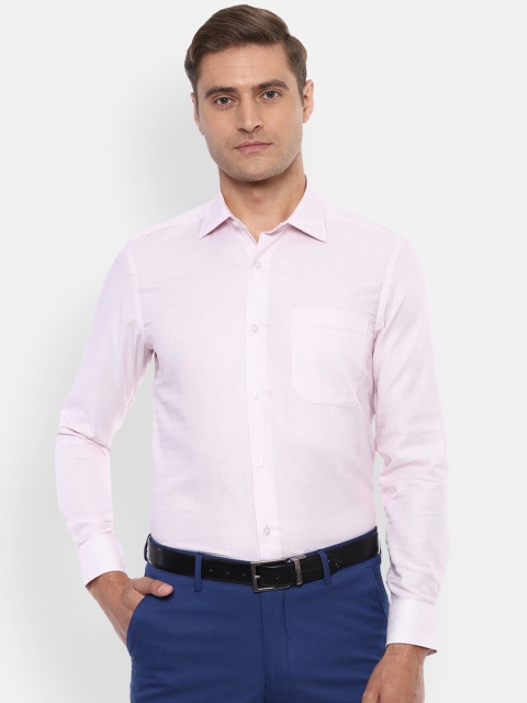 

Louis Philippe Men Pink Regular Fit Self Design Casual Shirt