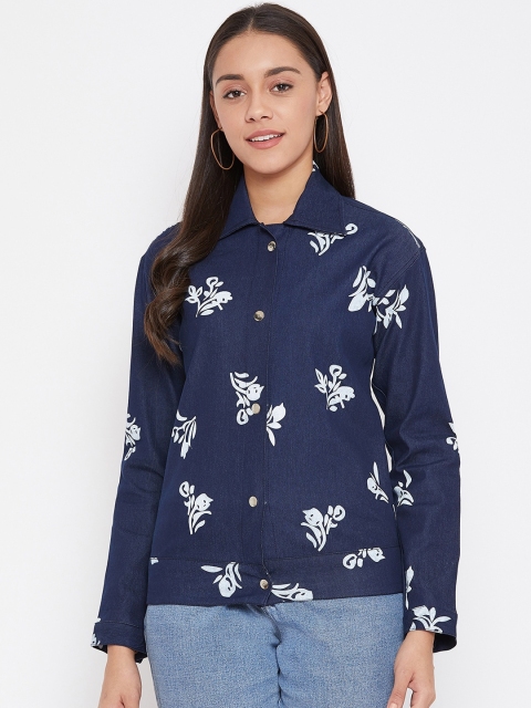 

Rider Republic Women Blue Printed Tailored Jacket