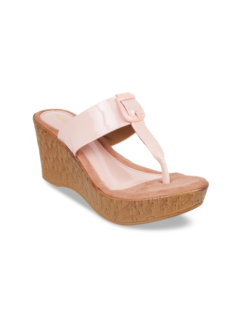 

Mochi Women Peach-Coloured Solid Wedges