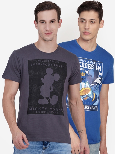 

Free Authority Mickey & Friends Printed Pack of 2 Tshirt for Men, Grey