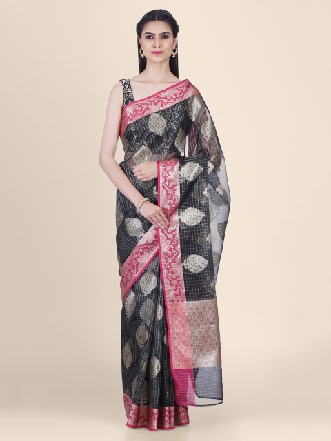 

Shruti and Mangaaysh Black Woven Design Banarasi Saree