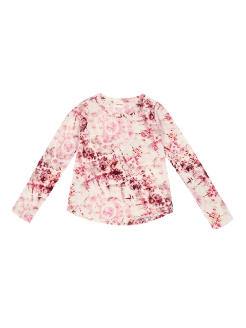 

RAINE AND JAINE Girls Pink Printed Round Neck T-shirt