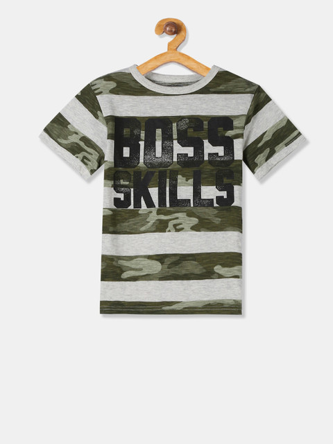

The Childrens Place Boys Grey Printed Round Neck T-shirt