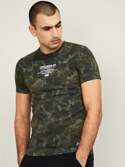 

Bossini Men Multicoloured Printed Round Neck T-shirt, Multi