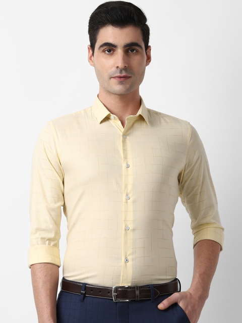 

Louis Philippe Sport Men Yellow Slim Fit Checked Formal Shirt