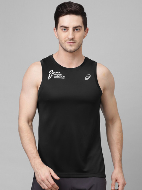 

ASICS Men Black Solid Innerwear Vest 618B00.0904.L