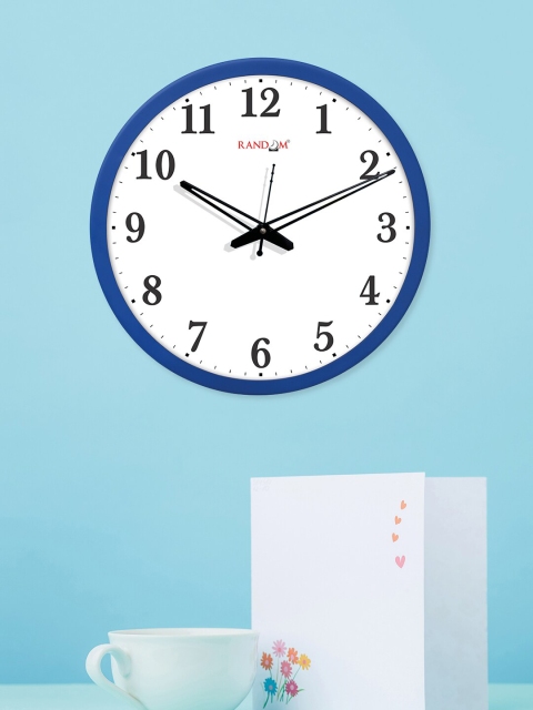 

RANDOM Blue & White Arial Font Round Shaped 30x 30 cm Wall Clock