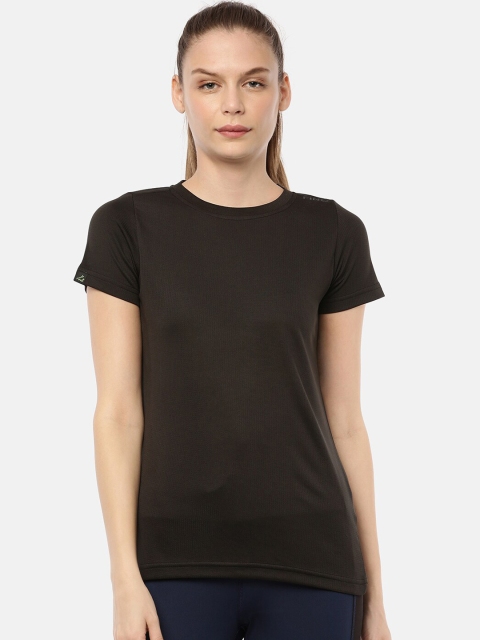 

FINO Women Black Solid Round Neck T-shirt