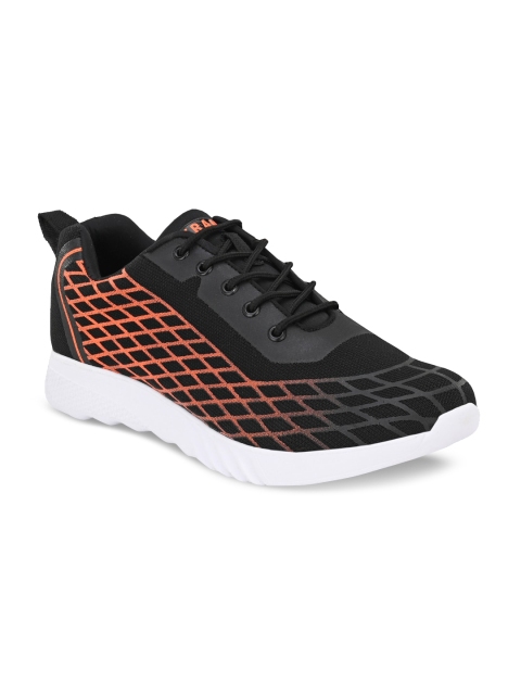 

Franco Leone Men Black & Orange Running Shoes
