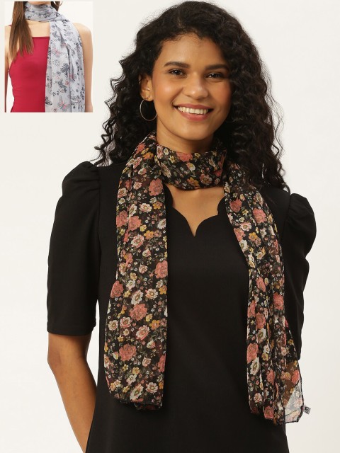 

Trend Arrest Women Pack of 2 Printed Scarves, Multi