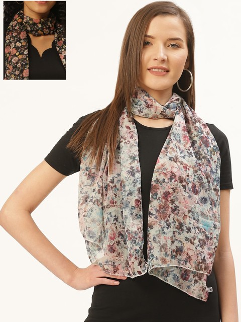 

Trend Arrest Women Pack Of 2 Printed Scarves, White