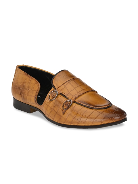 

Absolutee Shoes Men Beige Textured Formal Monks
