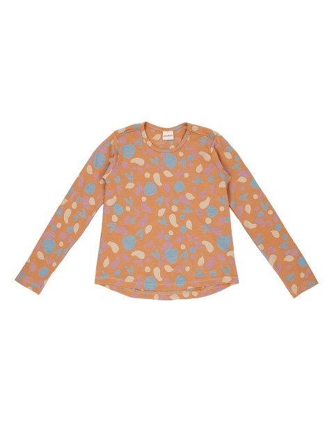 

RAINE AND JAINE Girls Brown Printed Round Neck T-shirt
