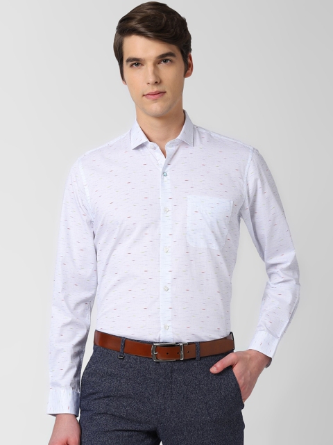 

Peter England Men White Regular Fit Printed Cotton Formal Shirt