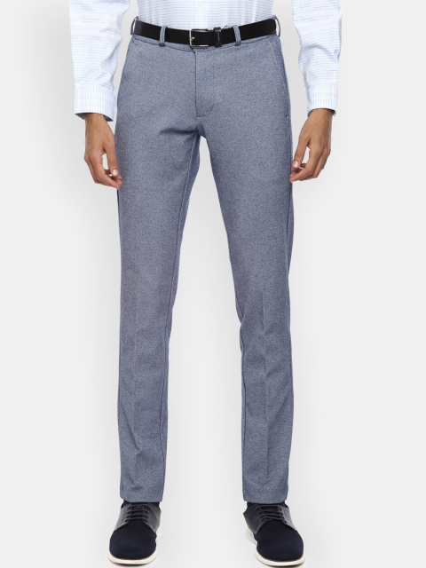 

Van Heusen Sport Men Grey Slim Fit Self Design Formal Trousers