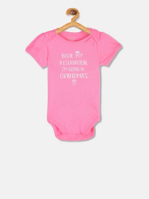 

The Childrens Place Girls Pink Printed Bodysuit