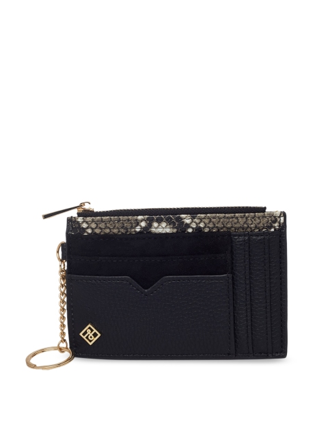 

Call It Spring Women Black Solid Zip Around Wallet
