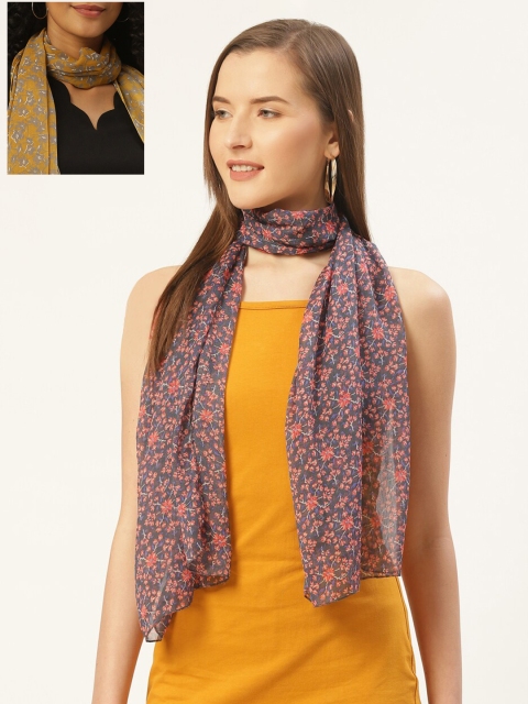 

Trend Arrest Women Multicoloured Pack of 2 Printed Scarf, Multi