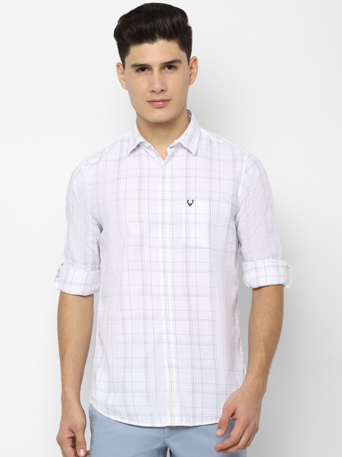 

Allen Solly Men White & Black Slim Fit Checked Casual Shirt