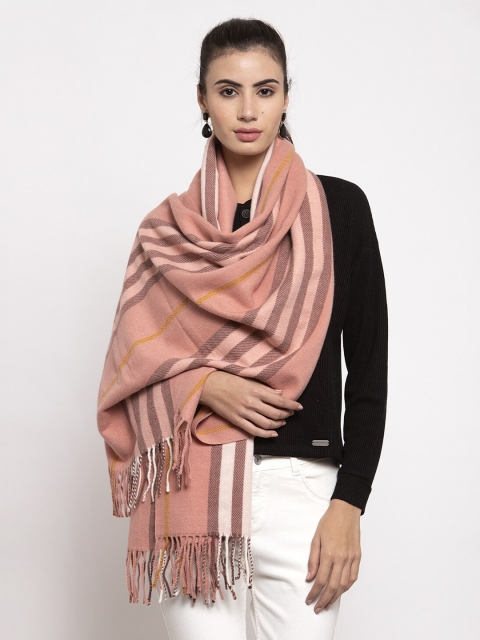

Global Republic Women Pink & Brown Striped Stole