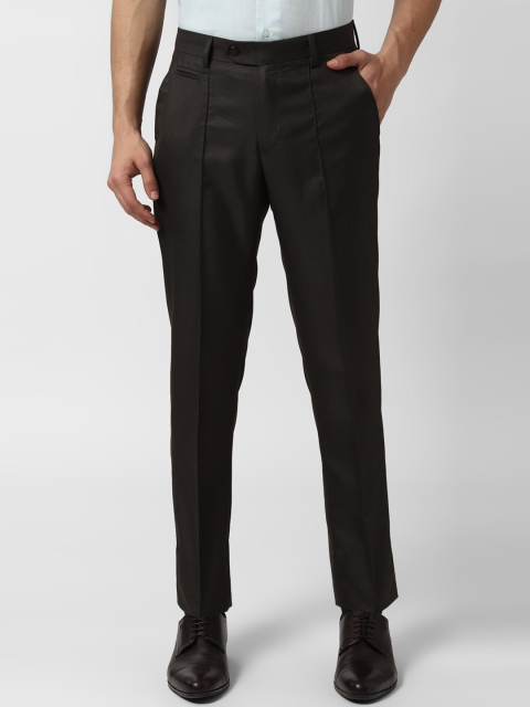 

Peter England Men Black Slim Fit Solid Formal Trousers