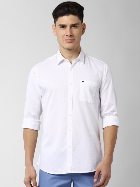 

Peter England Casuals Men White Slim Fit Solid Casual Shirt