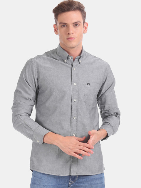 

Arrow Sport Men Grey Regular Fit Solid Casual Shirt