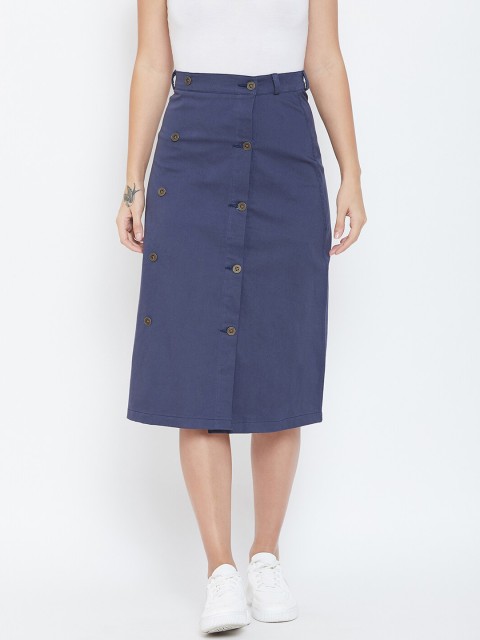 

Rider Republic Women Blue Solid Midi Wrap Skirt