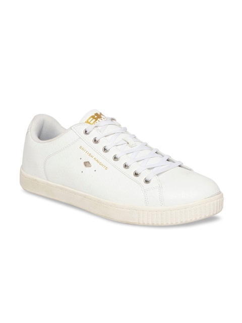

BRITISH KNIGHTS Men White Solid Sneakers