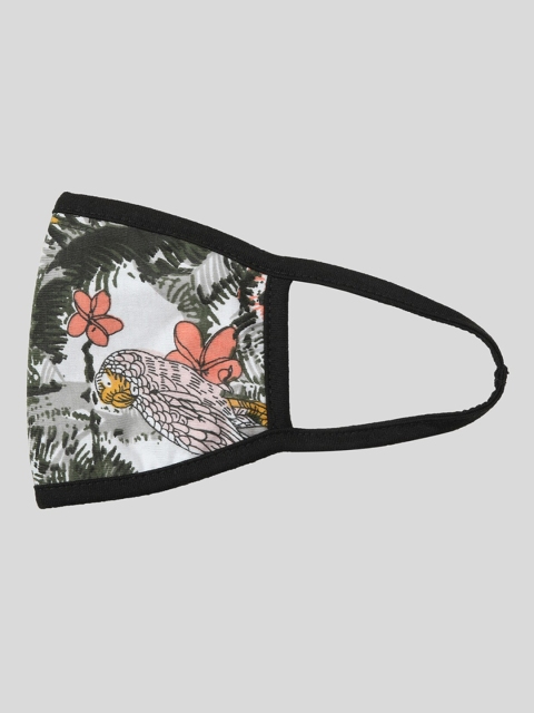 

Skidlers Unisex Green & White Printed Reusable 1-Ply Outdoor Cloth Mask