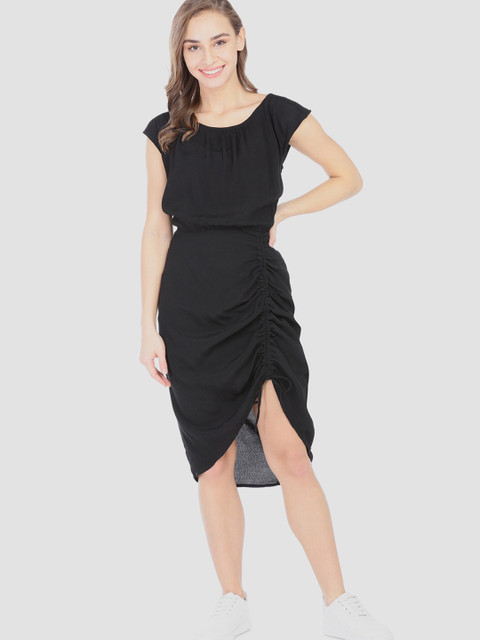 

GAP Women Black Printed Blouson Dress