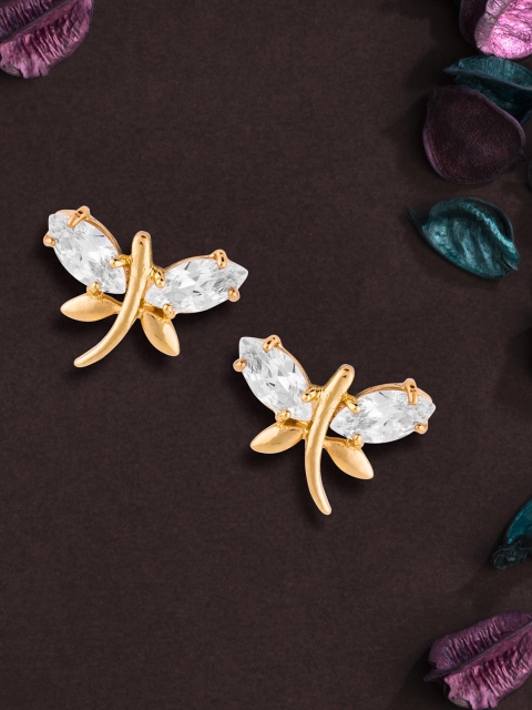 

E2O Gold-Toned & Gold-Toned Contemporary Studs
