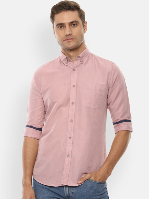 

Van Heusen Sport Men Pink Slim Fit Solid Casual Shirt
