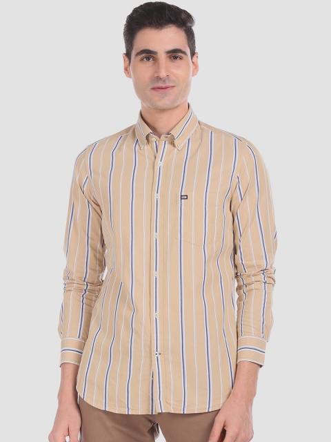 

Arrow Sport Men Beige Regular Fit Striped Casual Shirt