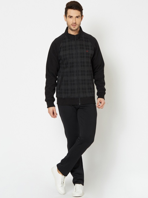 

Sweet Dreams Men Black Checked Tracksuit
