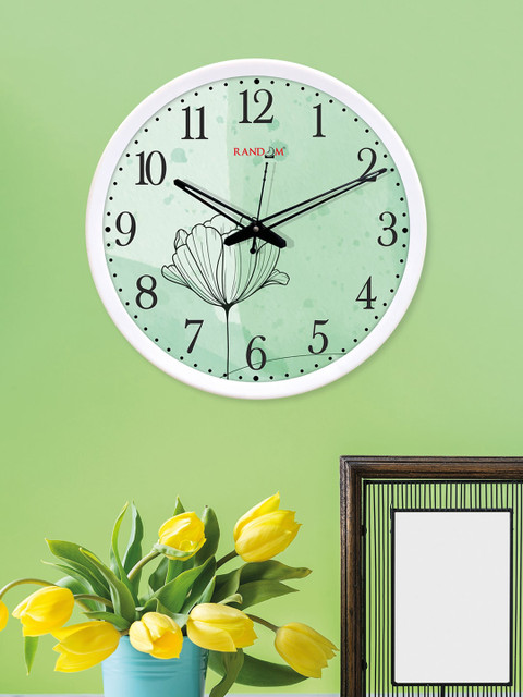 

RANDOM White & Green Printed 30cm Digital Wall Clock